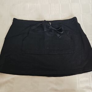 Guess Black Mini Skirt Tie Front Casual